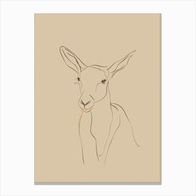 Goat - Boho, Line Art 3 Canvas Print