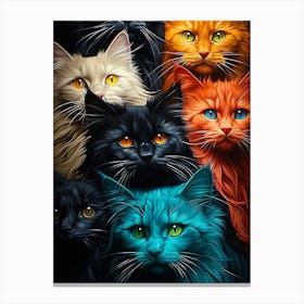 Group Of Cats Canvas Print