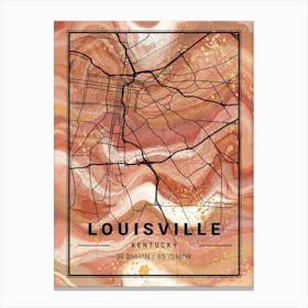 Louisville Map Canvas Print