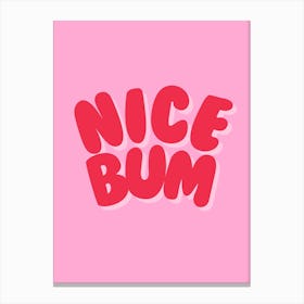 Nice Bum Funny Bathroom Print Canvas Print