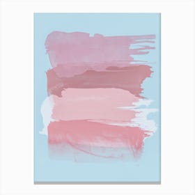Pink Brush Strokes Canvas Print