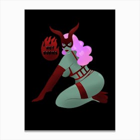 Hot Bodies Pin Up On Black Canvas Print