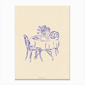 Table For Two Canvas Print