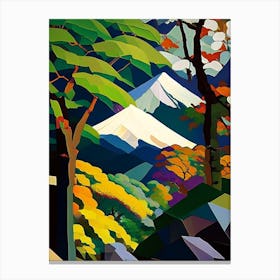 Fuji Hakone Izu National Park Japan Cubo Futuristic Canvas Print