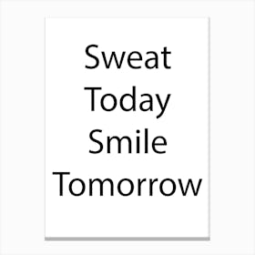 Fitness Quote 12 Canvas Print