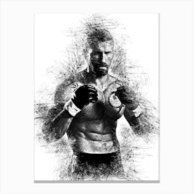 Yuri Boyka Pencil Sketch Canvas Print