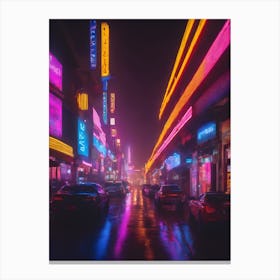 Neon Lights 1 (3) Canvas Print