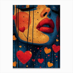 Valentine'S Day, Vibrant Pop Art Canvas Print