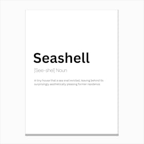 Seashell Definition Meaning 1 Canvas Print