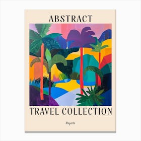 Abstract Travel Collection Poster Mayotte 4 Canvas Print