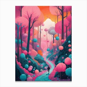 Forest Of Pinks Canvas Print