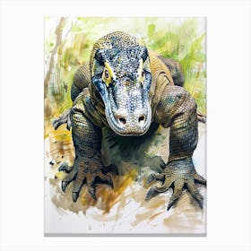 Komodo Dragon Pastel Watercolour 2 Toile