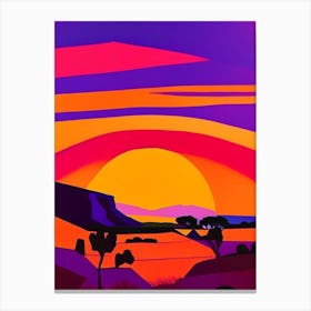 Geometric Desert Sunset Canvas Print