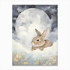 Sleeping Baby Bunny 3 Canvas Print