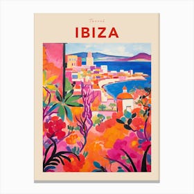 Ibiza Spain 5 Fauvist Travel Poster Canvas Print