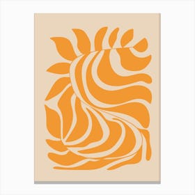 Abstract orange plant Canvas Print