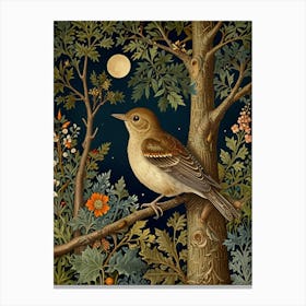 William Morris Bird In The Night Canvas Print