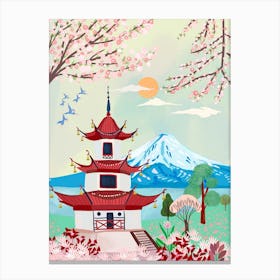 Mount Fuji In Spring Canvas Print