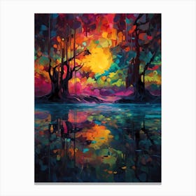 Sunset In The Forest 19 Canvas Print