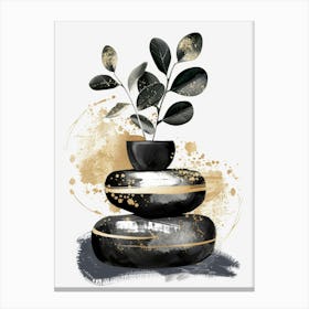 Black And Gold 97 Canvas Print