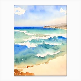 Elafonisi Beach 2, Crete, Greece Watercolour Canvas Print
