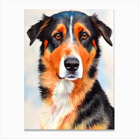 Beauceron 4 Watercolour dog Canvas Print