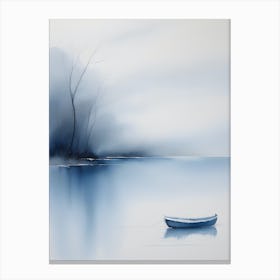 Abstract Boat In The Mist Canvas Print