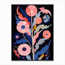 Anemone 2 Hilma Af Klint Inspired Flower Illustration Canvas Print