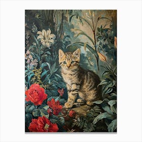Rococo Inspired Tabby Cat 2 Canvas Print