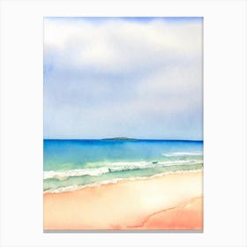 Pearl Beach 2, Australia Watercolour Canvas Print