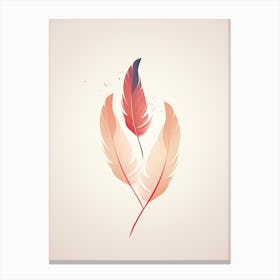 Minimalist Feathers Illustration 4 Canvas Print