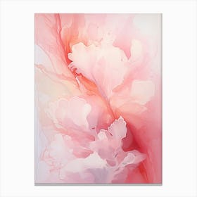 Pink And White Flow Asbtract Painting 2 Canvas Print
