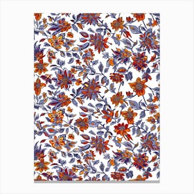 Petal Delight London Fabrics Floral Pattern 2 Canvas Print