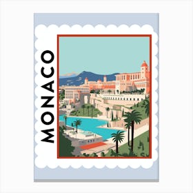 Monaco 1 Travel Stamp Poster Canvas Print