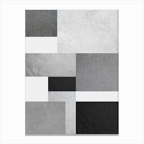 Black and gray geometry 1 Canvas Print
