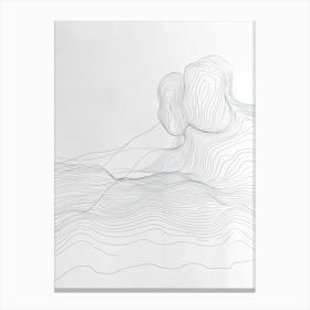 Landscape Line Drawing Canvas Print