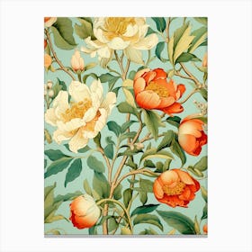 Peonies Wallpaper 1 Canvas Print