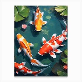 Koi Fish Painting (28) Canvas Print