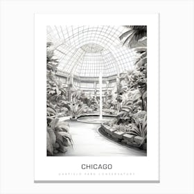 Garfield Park Conservatory 4, Chicago B&W Poster Canvas Print