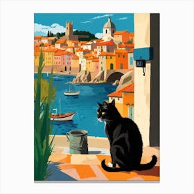 Cat On The Balcony Canvas Print