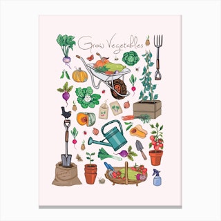 Grow Vegetables Canvas Print