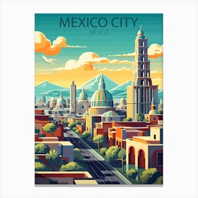 Mexico City, Mexico travel poster Canvas Print