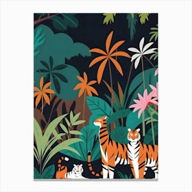 Tropical Tiger Trio Canvas Print