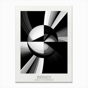 Infinity Abstract Black And White 4 Poster Canvas Print
