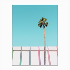 Saguaro Palm Springs and Palm Tree Canvas Print