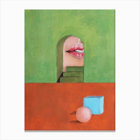 Locked Mouth Canvas Print