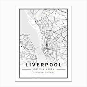 Liverpool United Kingdom Map Print Lienzo