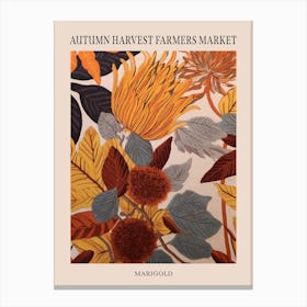 Fall Botanicals Marigold 1 Poster Canvas Print