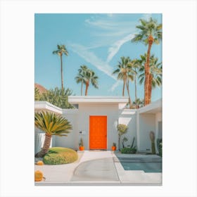 Orange Door In Palm Springs Canvas Print