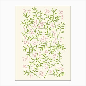 Twigs with berries [sweet white] Canvas Print